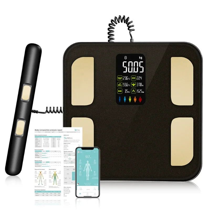 Smart Bioimpedance Scale with Hand Black