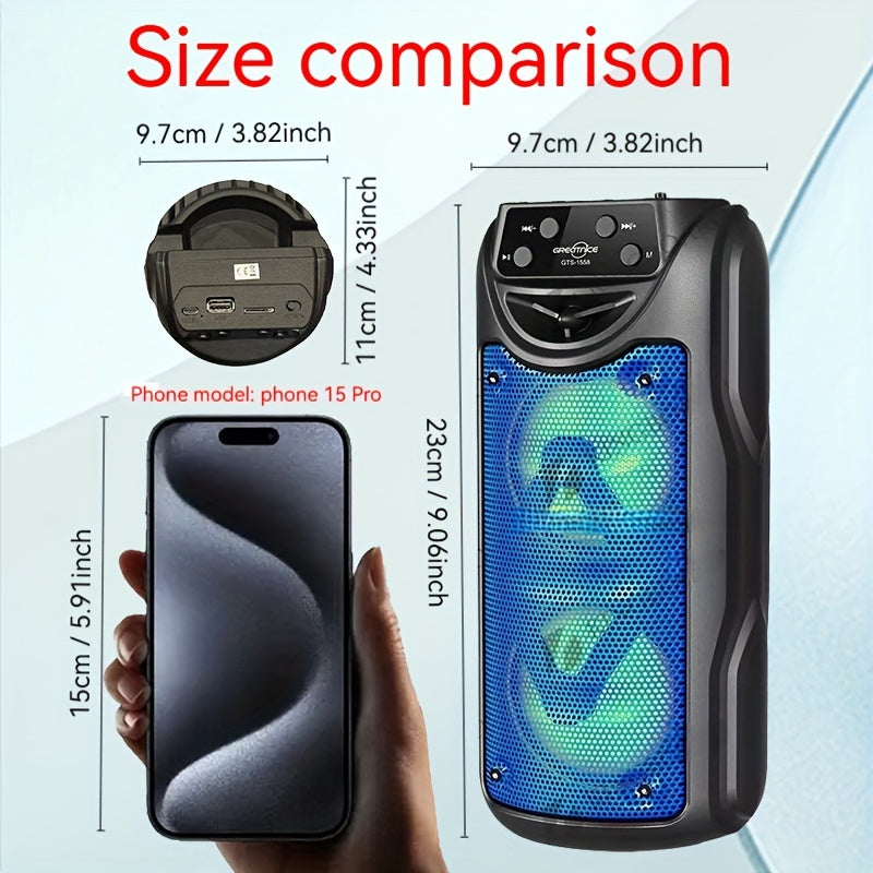 Portable Outdoor Wireless Speaker with LED Lights - Image 3