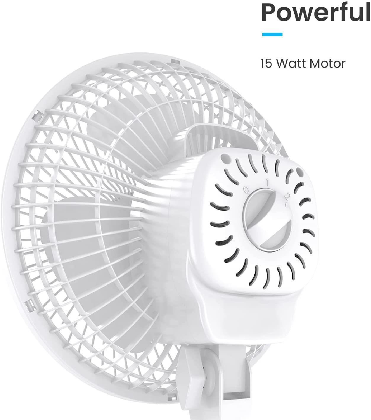 Senelux 6" Clip On Desk Fan- Home Cooling from a Portable, Cool Clip Fan; Clip on Desk Fan - Image 3